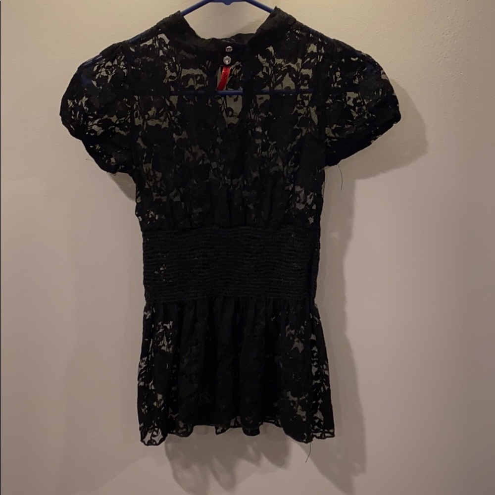 Lace black blouse